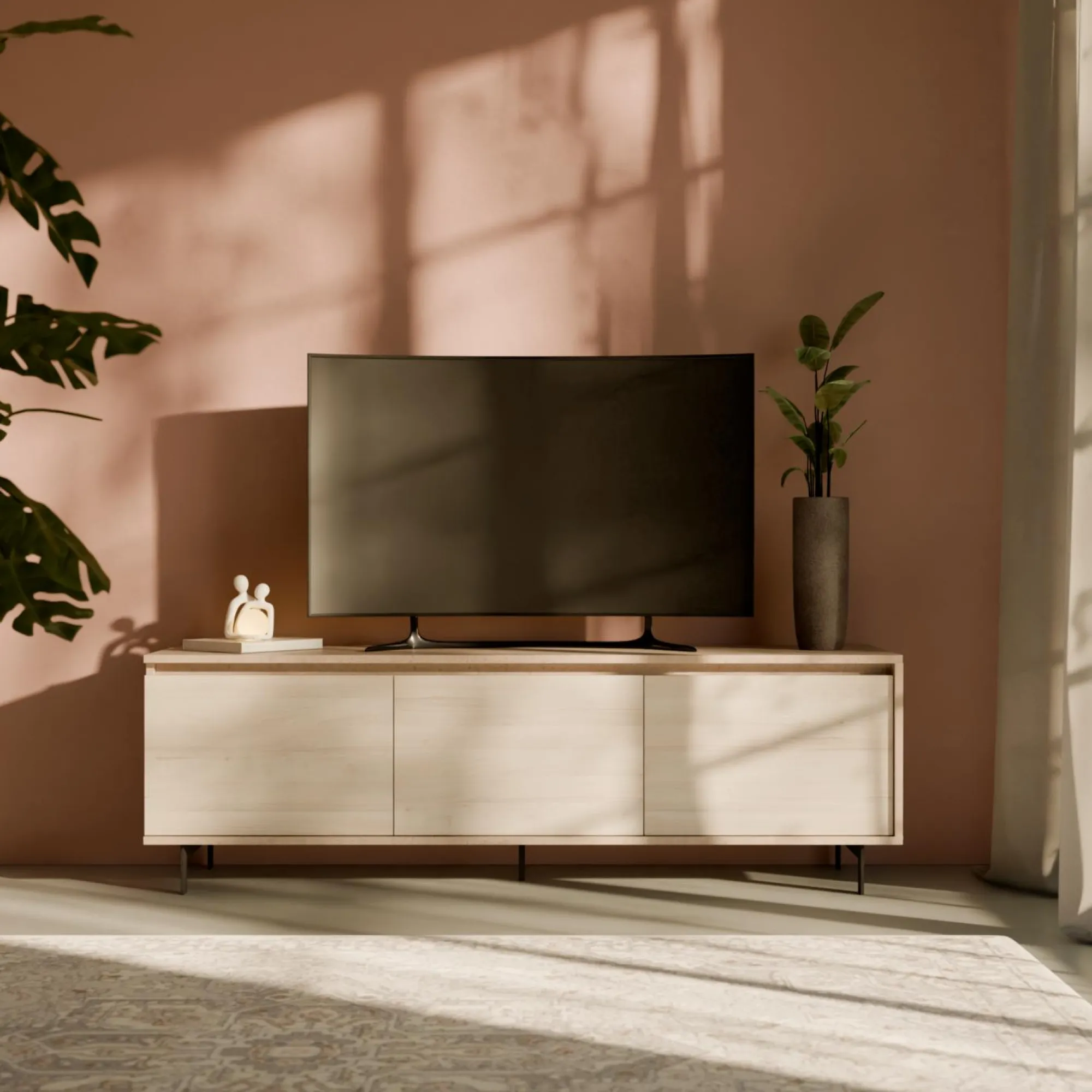 Camif Meubles Tv>Meuble TV 3 portes décor bois Gustavo -