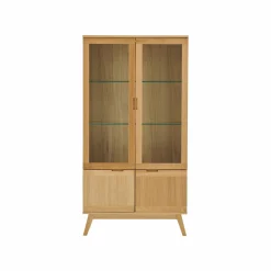 Camif Meubles Vitrines>Meuble vitrine 4 portes bois Adèle