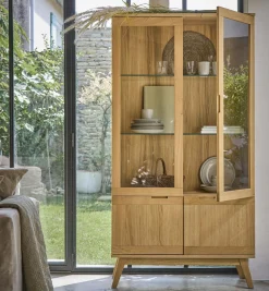 Camif Meubles Vitrines>Meuble vitrine 4 portes bois Adèle