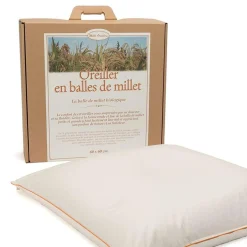 Camif Oreillers|Oreillers>MILLE OREILLERS Oreiller ferme en millet biologique - 60 x 60 cm