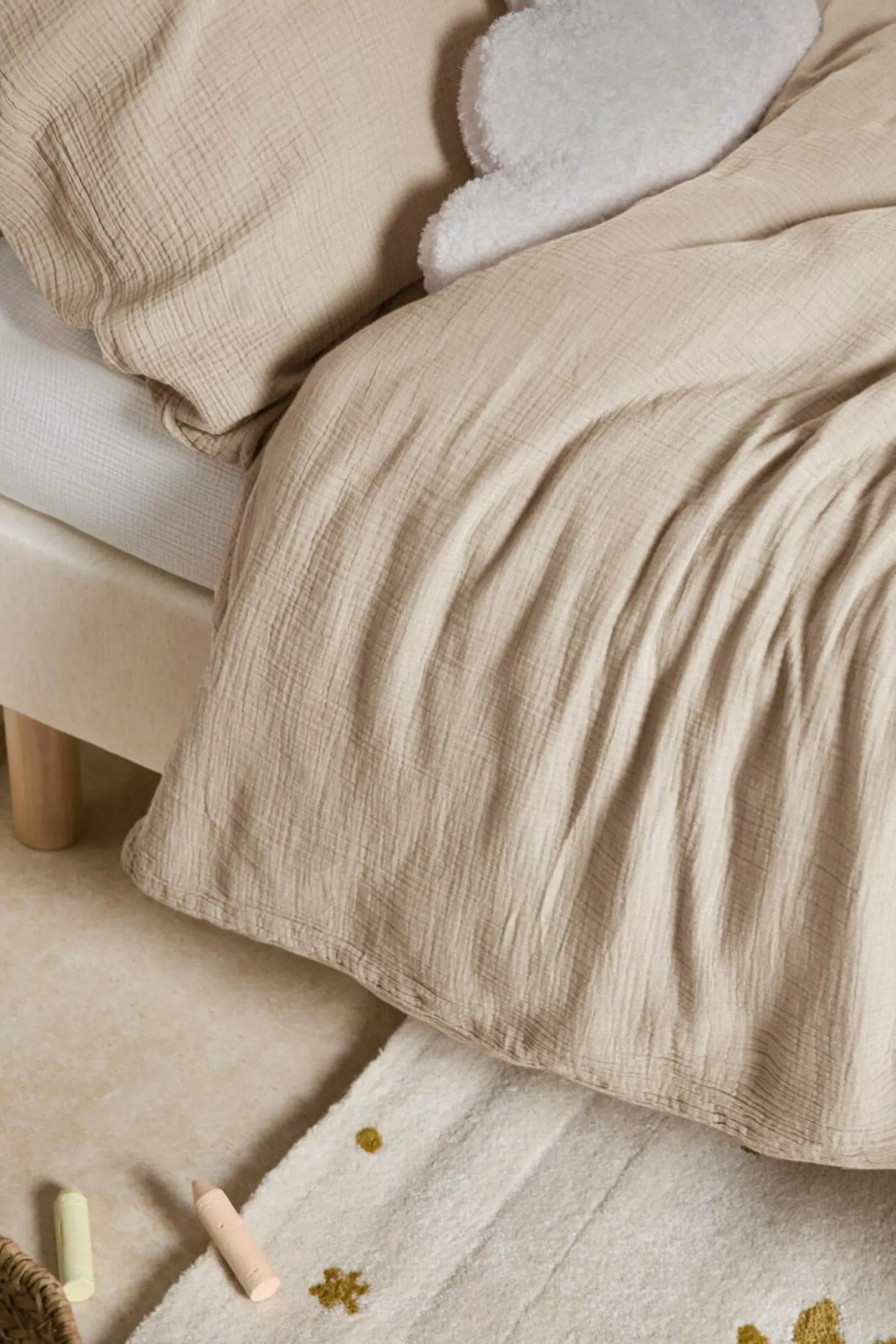 Enfant Camif Parures De Lit Enfant>Parure de lit enfant gaze de coton bio Lou - - 140 x 200 cm