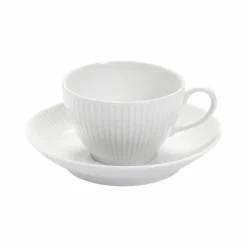 Camif Tasses|Tasses>PILLIVUYT Lot de 6 Tasses genieu et soucoupes Plissé
