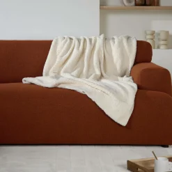 Camif Plaids|Plaids>Plaid sherpa gaze de coton bio Pablo - - 130 x 150 cm