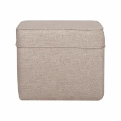 Camif Repose-Pieds>Pouf carré tissu Ondine -