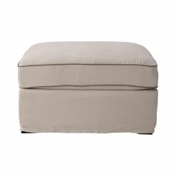 Camif Repose-Pieds>Pouf coton/lin déhoussable Margot -