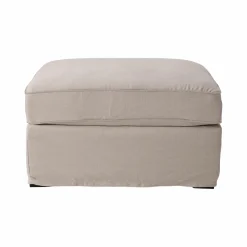 Camif Repose-Pieds>Pouf coton/lin déhoussable Margot -