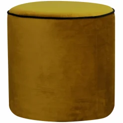 Camif Repose-Pieds>Pouf rond velours Léo -