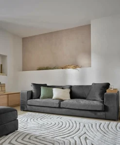 Camif Repose-Pieds>Pouf velours déhoussable Maé -
