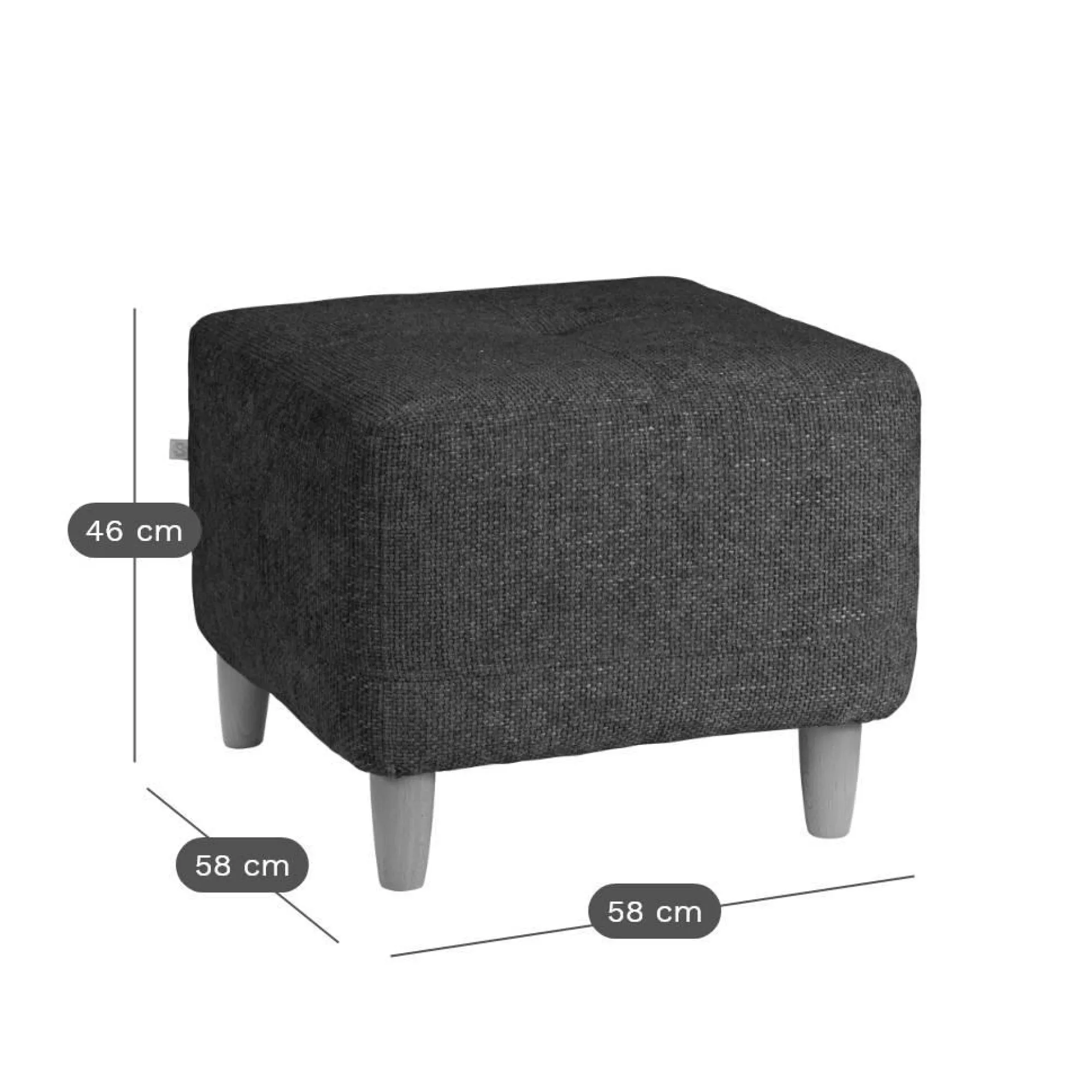 Camif Repose-Pieds>Repose pieds tissu Chambord -