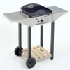 Camif Dessertes Planchas>ROLLER GRILL Desserte inox et bois pour plancha 400
