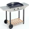 Camif Dessertes Planchas>ROLLER GRILL Desserte inox et bois pour plancha 600