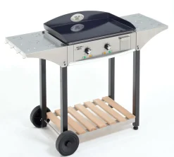 Camif Dessertes Planchas>ROLLER GRILL Desserte inox et bois pour plancha 600