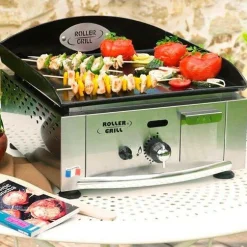 Camif Planchas>ROLLER GRILL Plancha 400x400 gaz