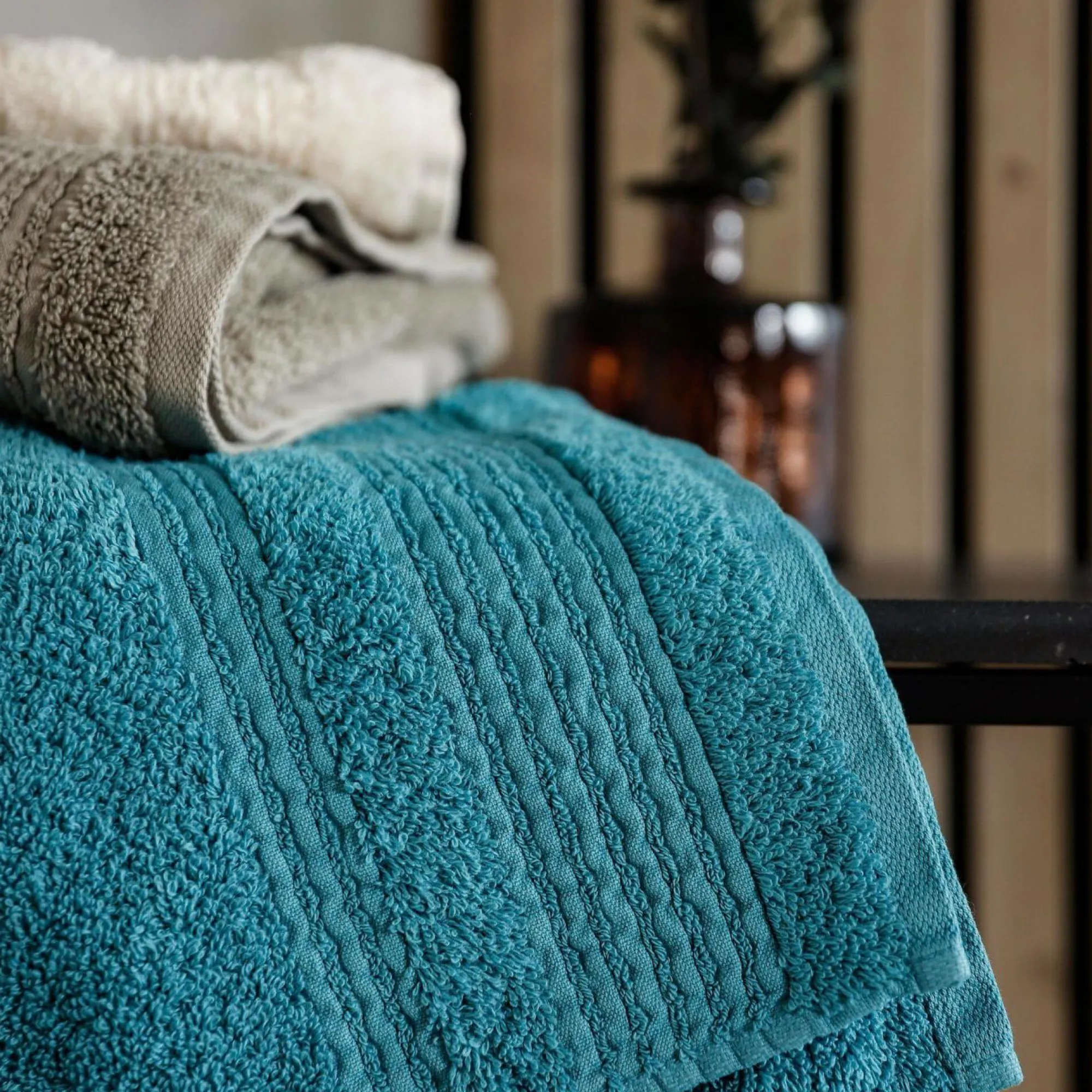 Camif Serviettes De Bain>Serviette de bain coton bio Lena - - 30 x 50 cm