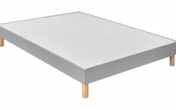 Camif Sommiers 90 X 190 Cm|Sommiers 140 X 190 Cm>Sommier tapissier à lattes et pieds 15 cm Charlotte - 2 x 80 x 200 cm