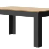 Camif Tables À Manger|Tables>Table à manger rectangulaire extensible décor bois et noir 6 à 8 personnes Garance