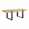 Camif Tables À Manger|Tables>Table à manger rectangulaire décor bois et noir 6 personnes Pippa