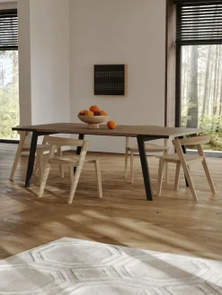 Camif Tables À Manger|Tables>Table à manger rectangulaire bois pieds métal noir 6 personnes Drift -
